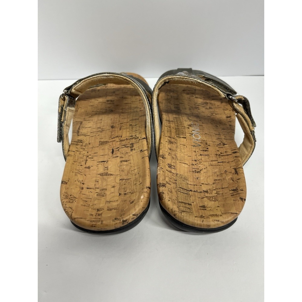 Vionic | Woman's Viviana Embellished Metallic Bronze Cork Footbed Sandals, 9Wide - Picture 5 of 9